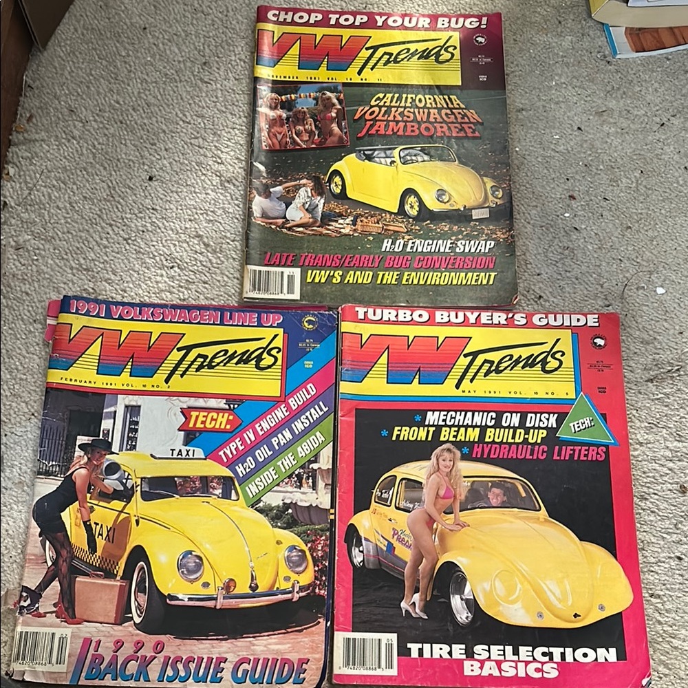 Lot of 3 VW Trends Magazine Collection ~ 1991